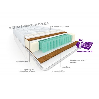 Матрас ортопедический 80x190 Vega Комфорт Кокос Холло